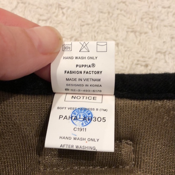 Puppia Vest Polyester Step in Back Clip Dog Harness Size Large - Picture 7 of 8